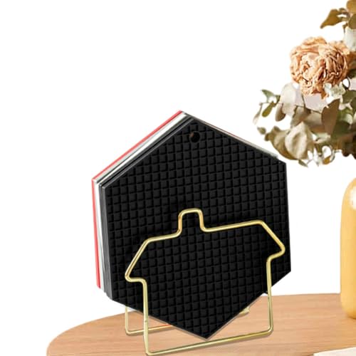 Anulely Hitzebeständige Topflappen, multifunktionales zelluläres Silikon-Heizpad, zelluläres Design, rutschfestes, hitzebeständiges Silikon-Heißpad für Topflappen, heiße Gerichte, Glasöffner Anulely Hitzebeständige Topflappen, multifunktionales zelluläres Silikon-Heizpad, zelluläres Design, rutschfestes, hitzebeständiges Silikon-Heißpad für Topflappen, heiße Gerichte, Glasöffner von Anulely