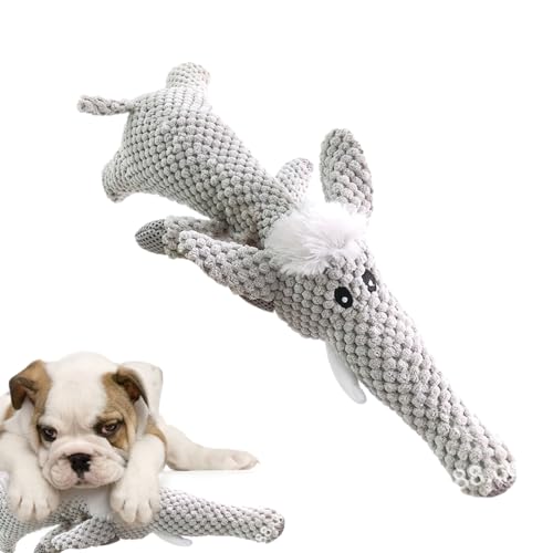 Anulely Hundespielzeug aus Seil, quietschendes Stofftier, Elefantenform, weiches Welpenspielzeug, Zahnen, gefülltes Hundespielzeug für Haustiere, Mundgesundheit, Energieverbrauch Anulely Hundespielzeug aus Seil, quietschendes Stofftier, Elefantenform, weiches Welpenspielzeug, Zahnen, gefülltes Hundespielzeug für Haustiere, Mundgesundheit, Energieverbrauch von Anulely