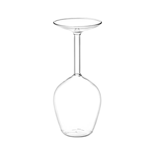 Anulely Invertiertes Weinglas, kreative umgekehrte Tassen, moderne Glaswaren, 400 ml, für kalte, heiße Geburtstage, Frauen, Valentinstag, Männer Anulely Invertiertes Weinglas, kreative umgekehrte Tassen, moderne Glaswaren, 400 ml, für kalte, heiße Geburtstage, Frauen, Valentinstag, Männer von Anulely