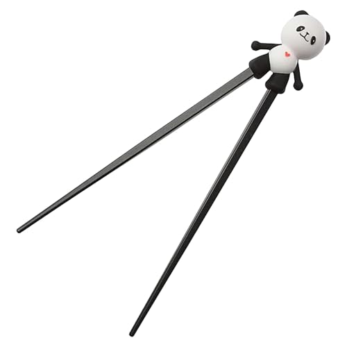 Anulely Kids Training Chopsticks, Cute Panda Training Chopsticks, Reusable Silicone Chopsticks, Portable Children Learning Practice Chopsticks for Children Beginners von Anulely