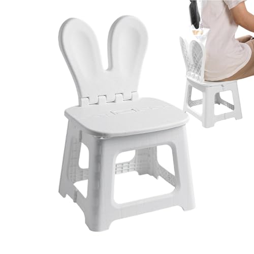 Anulely Klappbarer Tritthocker | Hasen-Dinosaurier-Klappstuhl mit Rückenstütze | verdickte Sitzmöbel für Zuhause, Badezimmer, Reisen, Picknick Anulely Klappbarer Tritthocker | Hasen-Dinosaurier-Klappstuhl mit Rückenstütze | verdickte Sitzmöbel für Zuhause, Badezimmer, Reisen, Picknick von Anulely