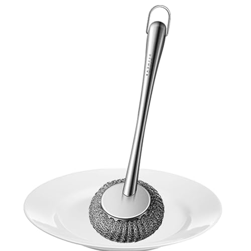 Anulely Kochgeschirr-Scheuerbürste, flexibler Edelstahl-Topf-Topfreiniger mit Aufhänger, Uitility Gadgets für antihaftbeschichtete Pfannen, Eisentöpfe, Schüssel, Spülbecken Anulely Kochgeschirr-Scheuerbürste, flexibler Edelstahl-Topf-Topfreiniger mit Aufhänger, Uitility Gadgets für antihaftbeschichtete Pfannen, Eisentöpfe, Schüssel, Spülbecken von Anulely