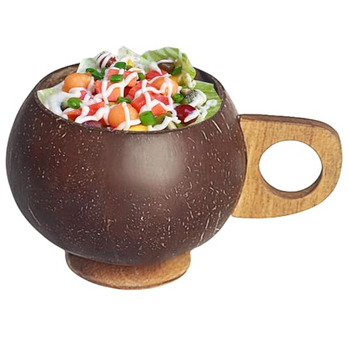 Anulely Kokosnussbecher für Getränke, handgefertigte Mehrzweck-Schalen, rustikale braune Wasserbecher, verschleißfeste Schalen für Salat, Desserts, Smoothie Anulely Kokosnussbecher für Getränke, handgefertigte Mehrzweck-Schalen, rustikale braune Wasserbecher, verschleißfeste Schalen für Salat, Desserts, Smoothie von Anulely