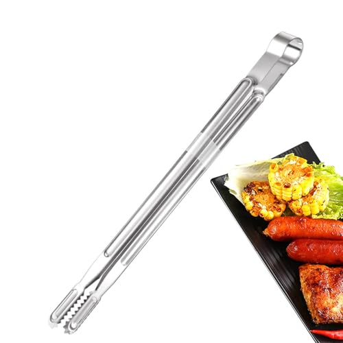 Anulely Küchenpinzette zum Kochen, Edelstahl-Küchenzange, langer Griff, Haushalts-Lebensmittelpinzette, Kochzange zum Kochen, Backen, Grillen, Nudeln Anulely Küchenpinzette zum Kochen, Edelstahl-Küchenzange, langer Griff, Haushalts-Lebensmittelpinzette, Kochzange zum Kochen, Backen, Grillen, Nudeln von Anulely