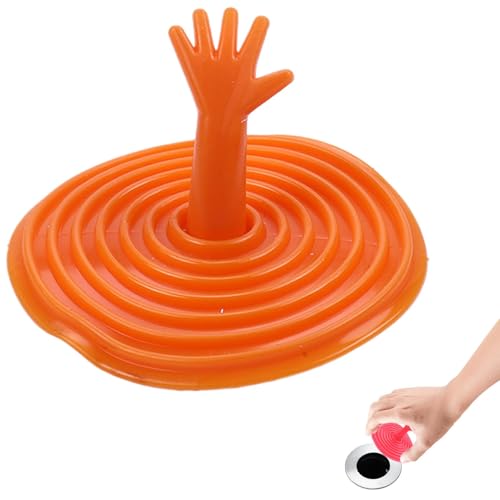 Anulely Küchenspüle Stopper – Haarstopfen für Waschbecken, kleine Handfläche mit Saugnapf, Anti-Verstopfung, Waschbeckenstopfen, Küchenspüle-Zubehör von Anulely