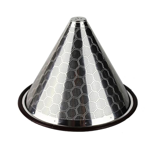 Anulely Metall-Kaffeefilter, wiederverwendbare Kaffeefilter, Edelstahl-Kaffeekegel, feines Netz, papierlose Einzeltassen-Kaffeemaschine, Kaffee-Tropf-Brühwerkzeug für 1-3 Tassen Anulely Metall-Kaffeefilter, wiederverwendbare Kaffeefilter, Edelstahl-Kaffeekegel, feines Netz, papierlose Einzeltassen-Kaffeemaschine, Kaffee-Tropf-Brühwerkzeug für 1-3 Tassen von Anulely