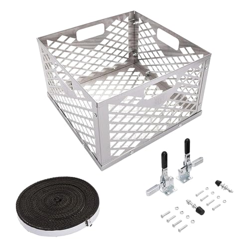 Anulely Offset Smoker Mod Kit | BBQ Edelstahl Mod Kit Offset Smoker Modifikation Kit, Smoker Zubehör mit Holzkohlekorb Dichtung Mod Werkzeug für Grill Anulely Offset Smoker Mod Kit | BBQ Edelstahl Mod Kit Offset Smoker Modifikation Kit, Smoker Zubehör mit Holzkohlekorb Dichtung Mod Werkzeug für Grill von Anulely