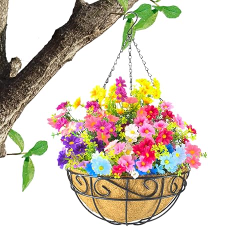 Anulely Pflanzgefäß zur Wandmontage, großer Metall-Blumentopf, Hausgartenzubehör, runder dekorativer Wandpflanzenhalter für drinnen und draußen Anulely Pflanzgefäß zur Wandmontage, großer Metall-Blumentopf, Hausgartenzubehör, runder dekorativer Wandpflanzenhalter für drinnen und draußen von Anulely