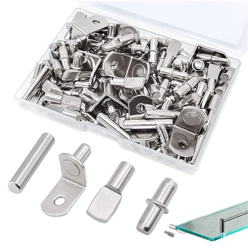 Anulely Regalheringe für Regale, 104 Stück, Regalklammern, Metall, verschleißfeste Regalstifte, Regalhalterungen, Heringe für Bücherregale, Schränke, Schränke Anulely Regalheringe für Regale, 104 Stück, Regalklammern, Metall, verschleißfeste Regalstifte, Regalhalterungen, Heringe für Bücherregale, Schränke, Schränke von Anulely