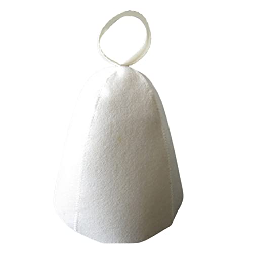 Anulely Saunahut aus Wolle, Naturtextil Saunahut mit guter Atmungsaktivität, Badehut Saunahut, Badezubehör für Saunaraum Sauna Club Dampfbad von Anulely