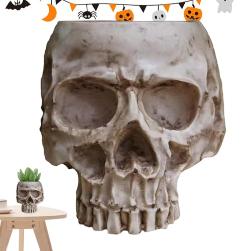 Anulely Schädel Pflanztopf | Harz Schädel Kaktus Töpfe | Skelett Pflanztopf für Sukkulenten Blumen Gothic Snackschale für Halloween Garten Anulely Schädel Pflanztopf | Harz Schädel Kaktus Töpfe | Skelett Pflanztopf für Sukkulenten Blumen Gothic Snackschale für Halloween Garten von Anulely