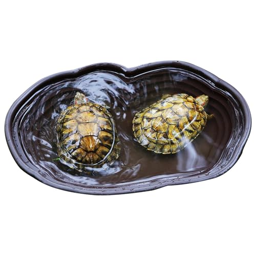 Anulely Schildkröten-Badepool, große Wasserschale für Schildkröten, mit Ablaufrohr, rundem Loch, Amphibien, Tiere, Schildkröten-Tankwanne für Schlange Anulely Schildkröten-Badepool, große Wasserschale für Schildkröten, mit Ablaufrohr, rundem Loch, Amphibien, Tiere, Schildkröten-Tankwanne für Schlange von Anulely