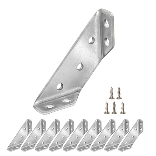 Anulely Schrank-Eckwinkel, Eckwinkel, Schreibtischverbinder-Set – unterstützt Metallverschluss, Edelstahl-Winkelhalterungen, Eckstrebe mit Schrauben Anulely Schrank-Eckwinkel, Eckwinkel, Schreibtischverbinder-Set – unterstützt Metallverschluss, Edelstahl-Winkelhalterungen, Eckstrebe mit Schrauben von Anulely