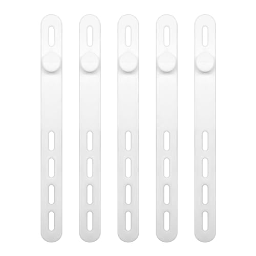 Anulely Silikon-Kabelbinder, wiederverwendbarer Reise-Kabel-Organizer aus Silikon mit 4 verstellbaren Löchern – Kabelbinder zum Bündeln und Befestigen von Kabeln, Drähten, Kabelmanagement Anulely Silikon-Kabelbinder, wiederverwendbarer Reise-Kabel-Organizer aus Silikon mit 4 verstellbaren Löchern – Kabelbinder zum Bündeln und Befestigen von Kabeln, Drähten, Kabelmanagement von Anulely