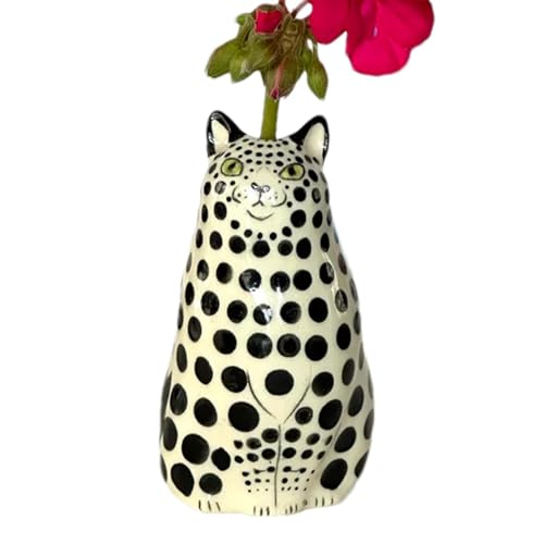 Anulely Small Dot Cat Vase, Resin Cat Flower Bud Vase, Tiny Animal Vases for Cat Lovers, Table Decoration, Home Decorations for Bookshelf Anulely Small Dot Cat Vase, Resin Cat Flower Bud Vase, Tiny Animal Vases for Cat Lovers, Table Decoration, Home Decorations for Bookshelf von Anulely