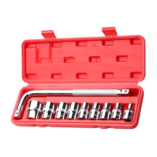 Anulely Steckschlüsselsatz - Schraubenschlüsselsatz 1/5.1 cm Steckschlüsselsatz | Schnellspanner Ratsche Mechaniker Handwerkzeug Kit Stecknuss Adapter für Auto & Fahrrad Anulely Steckschlüsselsatz - Schraubenschlüsselsatz 1/5.1 cm Steckschlüsselsatz | Schnellspanner Ratsche Mechaniker Handwerkzeug Kit Stecknuss Adapter für Auto & Fahrrad von Anulely