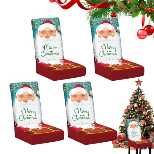 Anulely Stuhlhusse mit Weihnachtsmotiv, Stuhlschutz, Esszimmer-Schonbezüge, Weihnachtsdekoration, Stuhlhussen, Urlaubsstuhlhussen für Heimdekoration, Esszimmer Anulely Stuhlhusse mit Weihnachtsmotiv, Stuhlschutz, Esszimmer-Schonbezüge, Weihnachtsdekoration, Stuhlhussen, Urlaubsstuhlhussen für Heimdekoration, Esszimmer von Anulely