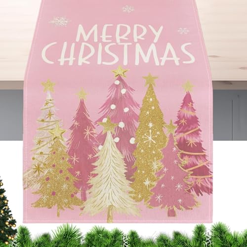 Anulely Tischläufer mit Weihnachtsdekoration, Bauernhaus-Tischläufer, Leinen, rechteckig, Bauernhaus-Tischläufer, Weihnachtstischdecke für saisonale Winterküche, Esstischdekoration Anulely Tischläufer mit Weihnachtsdekoration, Bauernhaus-Tischläufer, Leinen, rechteckig, Bauernhaus-Tischläufer, Weihnachtstischdecke für saisonale Winterküche, Esstischdekoration von Anulely