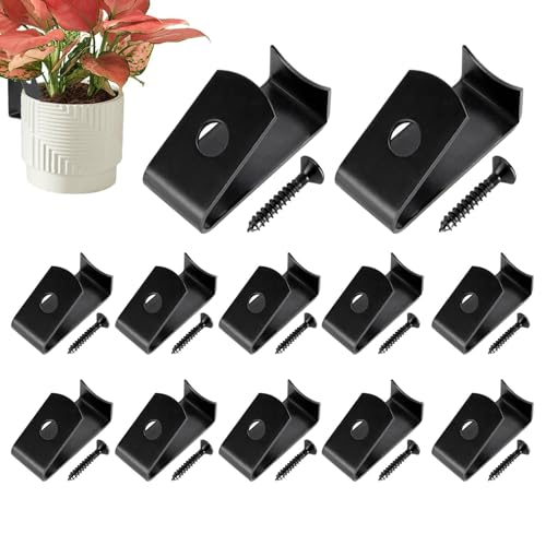 Anulely Tontopf-Aufhänger, 12 x Metall-Pflanzenständer, Terrakotta, Ton, Blumentopf-Aufhänger mit Schrauben, hält 12,7 bis 20,3 cm, Standard-Terrakotta-Ton-Blumentopf Anulely Tontopf-Aufhänger, 12 x Metall-Pflanzenständer, Terrakotta, Ton, Blumentopf-Aufhänger mit Schrauben, hält 12,7 bis 20,3 cm, Standard-Terrakotta-Ton-Blumentopf von Anulely