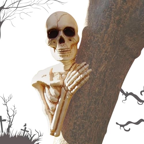 Anulely Totenkopf-Baumschmuck für den Außenbereich, Kunstharz, Totenkopf-Skulptur, Baumkunst, Outdoor-Baumgesichter, Dekoration, Halloween-Figuren, Hof-Ornamente, Gartenspäher für Zäune Anulely Totenkopf-Baumschmuck für den Außenbereich, Kunstharz, Totenkopf-Skulptur, Baumkunst, Outdoor-Baumgesichter, Dekoration, Halloween-Figuren, Hof-Ornamente, Gartenspäher für Zäune von Anulely