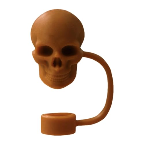 Anulely Totenkopf-Strohaufsatz, Silikon-Skelett-Strohhalm-Aufsatz, 10 mm Strohhalm-Abdeckkappen, niedliche Strohhalmkappen, Stopper für Tassenzubehör Anulely Totenkopf-Strohaufsatz, Silikon-Skelett-Strohhalm-Aufsatz, 10 mm Strohhalm-Abdeckkappen, niedliche Strohhalmkappen, Stopper für Tassenzubehör von Anulely