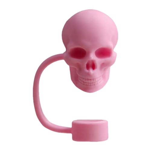 Anulely Totenkopf-Strohkappen, Skelett-Form, Silikon, niedlicher Totenkopf-Strohhalm-Abdeckkappen, staubdicht, Skelett-Form, Strohhalm-Abdeckung für 10 mm Trinkhalm Anulely Totenkopf-Strohkappen, Skelett-Form, Silikon, niedlicher Totenkopf-Strohhalm-Abdeckkappen, staubdicht, Skelett-Form, Strohhalm-Abdeckung für 10 mm Trinkhalm von Anulely