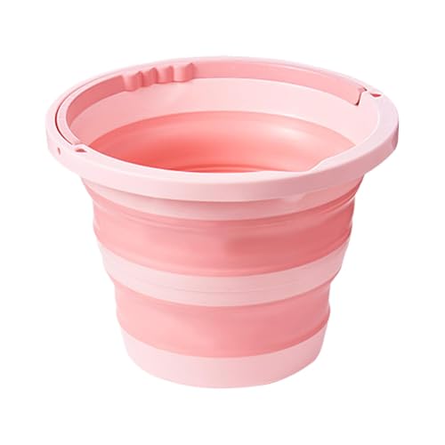 Anulely Tragbarer Reinigungseimer – kompakter Eimer mit Griff – 6 l platzsparender Outdoor-Wassertopf, Haushalts-Wasserbehälter für Haushalt, Outdoor, Wandern, Angeln von Anulely