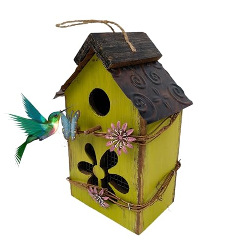 Vogelhäuser aus Holz für draußen, niedliche hängende Vogelhäuser für den Außenbereich, dekorativer schützender Vogelkäfig, multifunktionale Gartendekoration für den Außenbereich, Terrasse Vogelhäuser aus Holz für draußen, niedliche hängende Vogelhäuser für den Außenbereich, dekorativer schützender Vogelkäfig, multifunktionale Gartendekoration für den Außenbereich, Terrasse von Anulely
