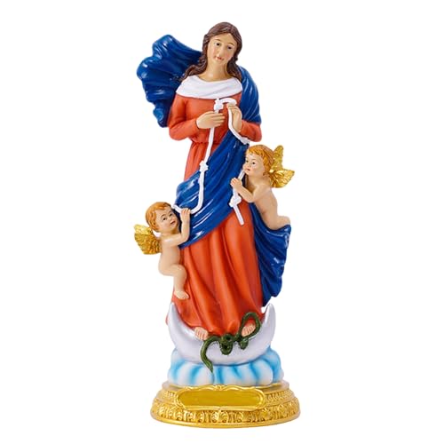 Anulely Vollfarbige Maria-Statue – friedliche Maria-Figur mit Engel-Dekoren, saisonale Dekoration für Computertisch, Nachttisch, Schreibtische, Couchtisch, Esstisch, TV S Anulely Vollfarbige Maria-Statue – friedliche Maria-Figur mit Engel-Dekoren, saisonale Dekoration für Computertisch, Nachttisch, Schreibtische, Couchtisch, Esstisch, TV S von Anulely