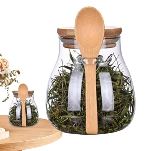 Anulely Vorratsdose mit Löffel, transparent, mit Holzdeckel, Sicherheitsverschluss, Gewürzbehälter, Küchengeschirr, Zuckerbehälter, Salzbehälter für Speisekammer, Regale, Küchentheken Anulely Vorratsdose mit Löffel, transparent, mit Holzdeckel, Sicherheitsverschluss, Gewürzbehälter, Küchengeschirr, Zuckerbehälter, Salzbehälter für Speisekammer, Regale, Küchentheken von Anulely