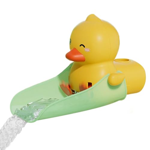 Anulely Waschbecken-Wasserhahn-Verlängerung, gelbe Entenform, Waschbeckenverlängerung für Kleinkinder, Wasserhahn-Griffverlängerung, Kinder-Handwasch-Wasserhahn-Verlängerung für Badezimmer-Waschbecken von Anulely