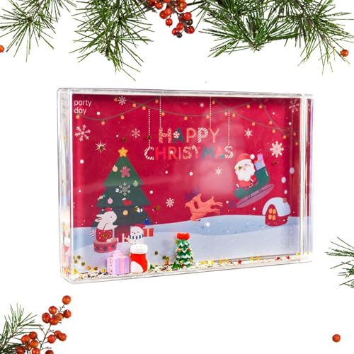 Anulely Weihnachts-Bilderrahmen-Dekor, Glitzer-Bilderrahmen, Weihnachtsdekoration, flüssiger Treibsand-Bilderrahmen, Display für Tischplatte Anulely Weihnachts-Bilderrahmen-Dekor, Glitzer-Bilderrahmen, Weihnachtsdekoration, flüssiger Treibsand-Bilderrahmen, Display für Tischplatte von Anulely