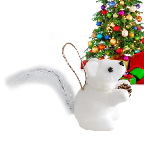 Anulely Weihnachts-Eichhörnchen-Ornament, künstliches Eichhörnchen-Ornament, Tannenzapfen, kreative Dekoration – Fenster, Urlaub, Haustier-Tiergeschenke Anulely Weihnachts-Eichhörnchen-Ornament, künstliches Eichhörnchen-Ornament, Tannenzapfen, kreative Dekoration – Fenster, Urlaub, Haustier-Tiergeschenke von Anulely