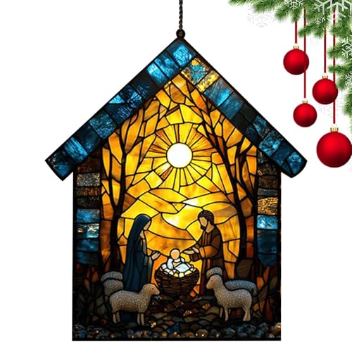 Anulely Weihnachts-Sonnenfänger aus Acryl, stabile Buntglas-Fenster-Sonnenfänger – lebendige Farben, Garten-Sonnenfänger, Urlaubsdekorationen für Wohnzimmer Anulely Weihnachts-Sonnenfänger aus Acryl, stabile Buntglas-Fenster-Sonnenfänger – lebendige Farben, Garten-Sonnenfänger, Urlaubsdekorationen für Wohnzimmer von Anulely