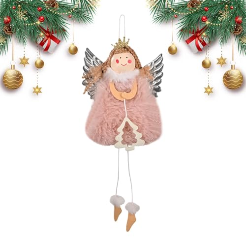 Anulely Weihnachtsbaum mit niedlichem Engel für Mädchen, niedlicher Weihnachtsbaum-Winkel mit Flügeln, Ornament – Feiern Sie Weihnachtsfotografie-Requisiten mit Umhängeband für Baum, Fensterbank Anulely Weihnachtsbaum mit niedlichem Engel für Mädchen, niedlicher Weihnachtsbaum-Winkel mit Flügeln, Ornament – Feiern Sie Weihnachtsfotografie-Requisiten mit Umhängeband für Baum, Fensterbank von Anulely