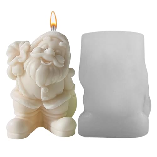 Anulely Weihnachtsmann-Kerzenform, Harzguss-Silikonform – Harzformen, handgefertigte Aromatherapie-Kerzen für Dekoration, Schokolade, Fondant-Kuchenkerze Anulely Weihnachtsmann-Kerzenform, Harzguss-Silikonform – Harzformen, handgefertigte Aromatherapie-Kerzen für Dekoration, Schokolade, Fondant-Kuchenkerze von Anulely