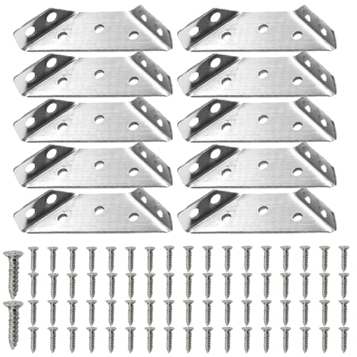 Anulely Winkeleckwinkel, Edelstahl-Winkelhalterung, Verbindungsstrebe – robuste Metall-Stahlhalterungen, Eisenwinkelstrebe für Regale, Schubladen, Stühle Anulely Winkeleckwinkel, Edelstahl-Winkelhalterung, Verbindungsstrebe – robuste Metall-Stahlhalterungen, Eisenwinkelstrebe für Regale, Schubladen, Stühle von Anulely