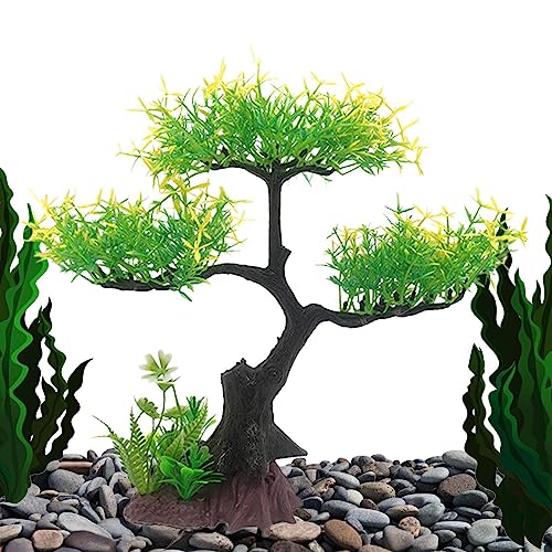 Aquarium Bonsai Baum | Kunstpflanze Goldfisch Wasserlandschaft Baum | Blüte & Gras Aquarium Set, Felsen, versteckt Zubehör für Haushalt und Büro Aquarium Bonsai Baum | Kunstpflanze Goldfisch Wasserlandschaft Baum | Blüte & Gras Aquarium Set, Felsen, versteckt Zubehör für Haushalt und Büro von Anulely