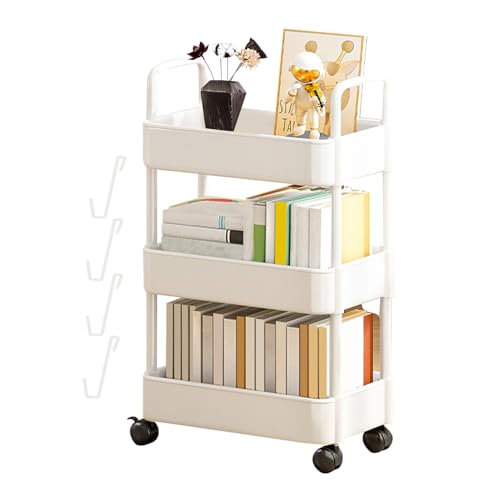 Aufbewahrungsregal auf Rädern, Aufbewahrungswagen, Bücherwagen, Rollwagen, Organizer, Küchenaufbewahrung, Allzweckwagen, beweglicher Aufbewahrungs-Organizer für Schlafzimmer, Badezimmer, Büros Aufbewahrungsregal auf Rädern, Aufbewahrungswagen, Bücherwagen, Rollwagen, Organizer, Küchenaufbewahrung, Allzweckwagen, beweglicher Aufbewahrungs-Organizer für Schlafzimmer, Badezimmer, Büros von Anulely