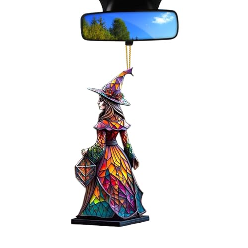 Auto-Ornamente für Rückspiegel – Hexen-Autospiegel-Charm, 2D-Hexen-Ornament, lustige Halloween-Dekoration für Fahrzeugfenster, Tür, Baum, Wand, Damen und Herren Auto-Ornamente für Rückspiegel – Hexen-Autospiegel-Charm, 2D-Hexen-Ornament, lustige Halloween-Dekoration für Fahrzeugfenster, Tür, Baum, Wand, Damen und Herren von Anulely