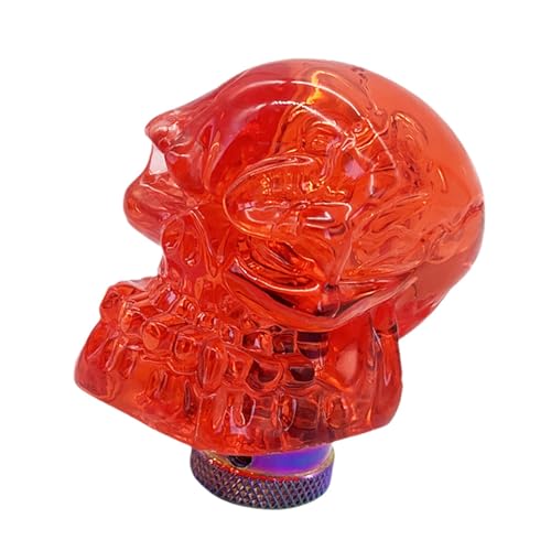 Auto Schaltknauf | Legierung Acryl Auto Schalthebel in Totenkopfform - Ergonomisches Schaltzubehör - Dekorativer stabiler stabiler Schaltgriff für die meisten Automatikgetriebe von Anulely