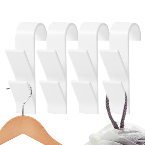 Bademantel-Handtuchhaken | 4 Duschhaken Badezimmer Heizkörper Hakenleiste | Doppelhaken Design Duschhaken Badhaken Rack zum Trocknen auf Heizkörpern für Küchen, Wohnzimmer, Rack Bademantel-Handtuchhaken | 4 Duschhaken Badezimmer Heizkörper Hakenleiste | Doppelhaken Design Duschhaken Badhaken Rack zum Trocknen auf Heizkörpern für Küchen, Wohnzimmer, Rack von Anulely