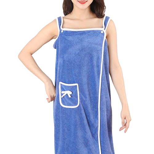 Badetuch für Damen, schnell trocknender Bademantel mit verstellbarem Verschluss für , Hotel, Sauna, Schlafzimmer, Pool, Schlafsaal, Badezimmer von Anulely