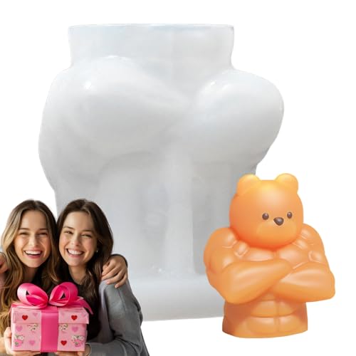 Bär-Harz-Form, 3D-Muskelbär-Cartoon-Formen, handgefertigtes Bastelzubehör, Kunsthandwerk Werkzeuge für Heimdekoration, Basteln, Kerze Bär-Harz-Form, 3D-Muskelbär-Cartoon-Formen, handgefertigtes Bastelzubehör, Kunsthandwerk Werkzeuge für Heimdekoration, Basteln, Kerze von Anulely