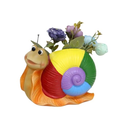 Blumentöpfe für – niedliche Schneckenblumen-Behälter, farbenfroher Mehrzweck-Gartenpflanzen-Übertopf für drinnen, draußen, Garten, Balkon und Fensterbank von Anulely