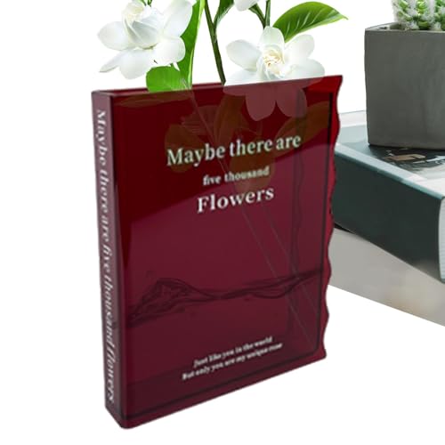 Buchvase für , künstlerische Vase in Buchform, niedliche Bücherregal-Dekoration, künstlerischer und kultureller Geschmack, Acrylvasen für Heimdekoration, ein Buch über Buchvase für , künstlerische Vase in Buchform, niedliche Bücherregal-Dekoration, künstlerischer und kultureller Geschmack, Acrylvasen für Heimdekoration, ein Buch über von Anulely