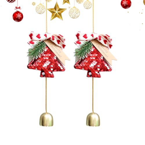 Dekorative Glocken, 2 x Vintage-Glocken, Weihnachts-Windspiel, Türklingel, Weihnachtsbaumglocken, dekorativer Autoanhänger für Zuhause, Wand, Fenster Dekorative Glocken, 2 x Vintage-Glocken, Weihnachts-Windspiel, Türklingel, Weihnachtsbaumglocken, dekorativer Autoanhänger für Zuhause, Wand, Fenster von Anulely