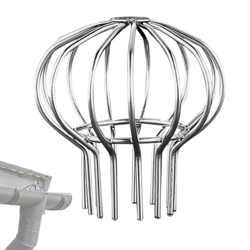 Edelstahl Dachrinnenschutz | Seitenreihe Wand Ecke Entwässerung - Proof Drainage Net Eckablaufstopfen 304 Edelstahl Plug and Play Anti-Blockierung für Außenabflussrohre von Anulely