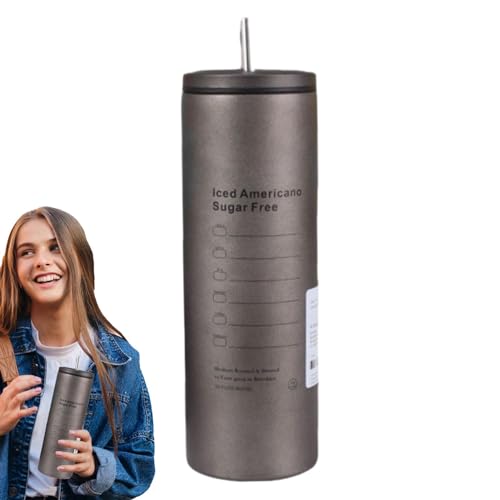 Edelstahl-Kaffeetasse, auslaufsichere Kinderbecher, Edelstahlbecher, Metallbecher, Kaffeebecher, Wasserflasche, moderner isolierter Becher, Strohhalm-Design, 600 ml Edelstahl-Kaffeetasse, auslaufsichere Kinderbecher, Edelstahlbecher, Metallbecher, Kaffeebecher, Wasserflasche, moderner isolierter Becher, Strohhalm-Design, 600 ml von Anulely