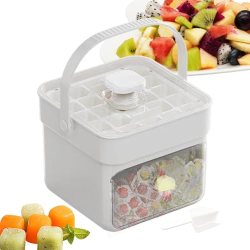 Eiswürfelbehälter, Eiswürfelbehälter mit Griff und Deckel, doppellagig, wiederverwendbar, Küchenhelfer für Zuhause, Outdoor, Getränke, Tee, Whiskey, Kaffee, Cocktails, Versammlungen Eiswürfelbehälter, Eiswürfelbehälter mit Griff und Deckel, doppellagig, wiederverwendbar, Küchenhelfer für Zuhause, Outdoor, Getränke, Tee, Whiskey, Kaffee, Cocktails, Versammlungen von Anulely